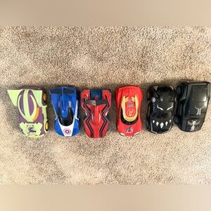 Marvel Superhero Toy Car Collection - Red, Blue, Black, Green